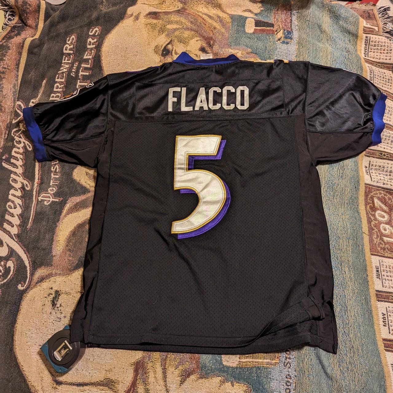 Vintage #5 JOE FLACCO Baltimore Ravens NFL Reebok Jersey L – XL3