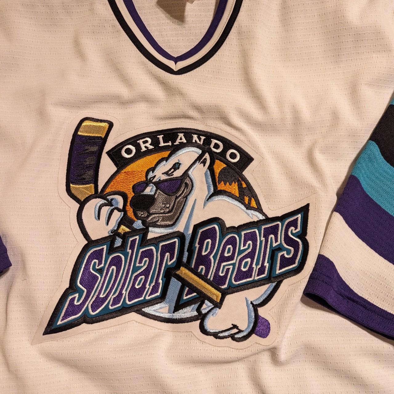 1995 Bauer Orlando Solar Bears signed Shades *95 mascot Jersey Hockey NHL  RARE!