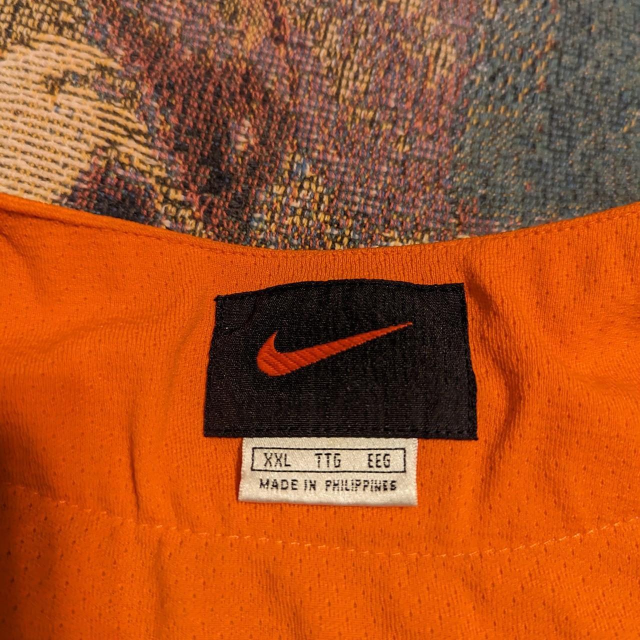 Vintage Nike baseball jersey in orange. From 1999. - Depop