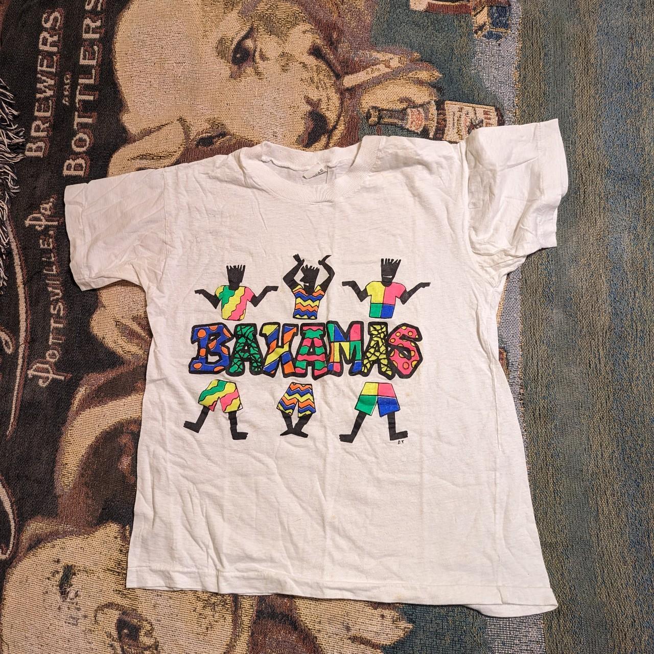 Vintage 80s 90s Rasta Bahamas White T Shirt M Single... - Depop