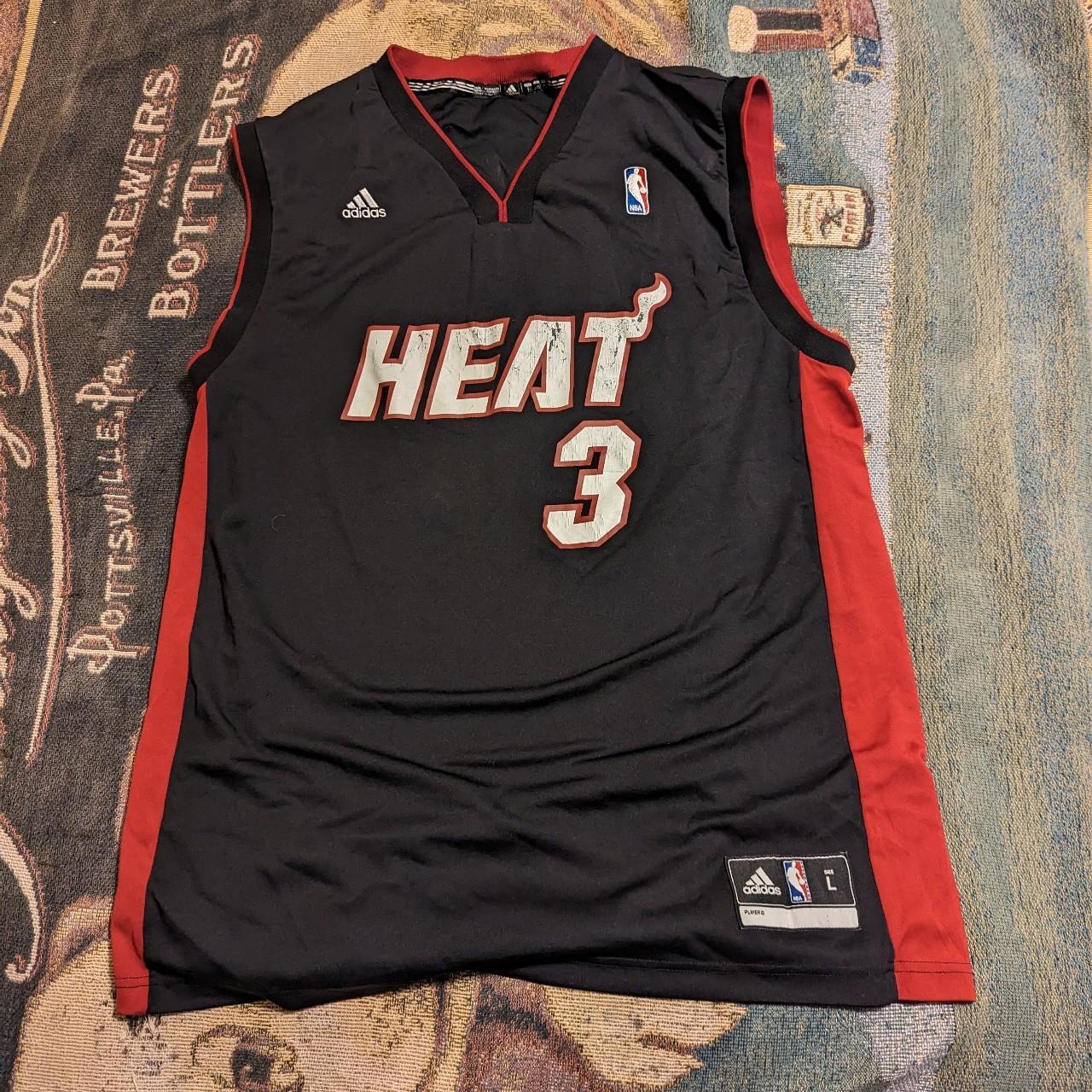 Mens Miami Heat Dwayne Wade #3 Jersey Size L NBA... - Depop