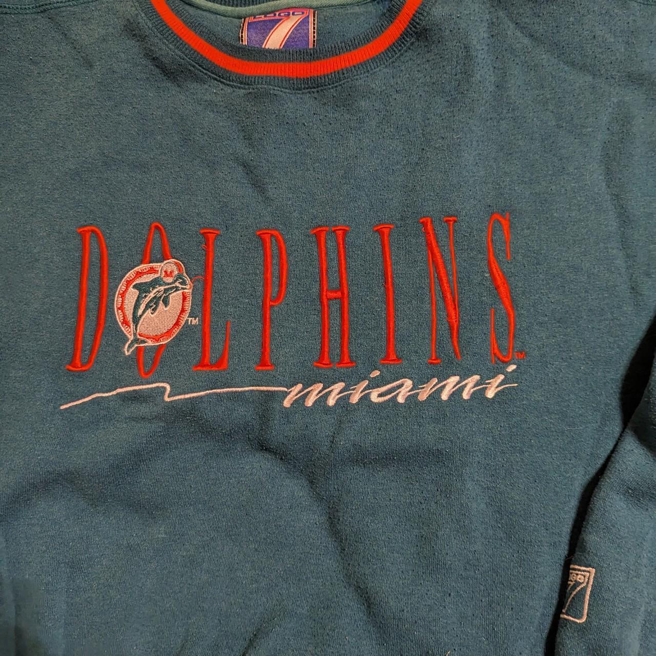 Vintage 1995 Miami Dolphins Sweatshirt Size - Depop