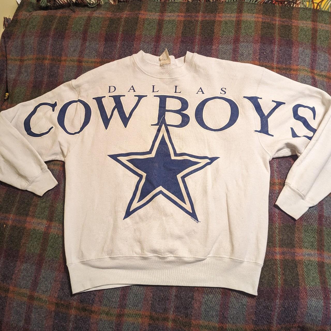 Vintage Dallas Cowboys hoodie tag is faded but fits - Depop