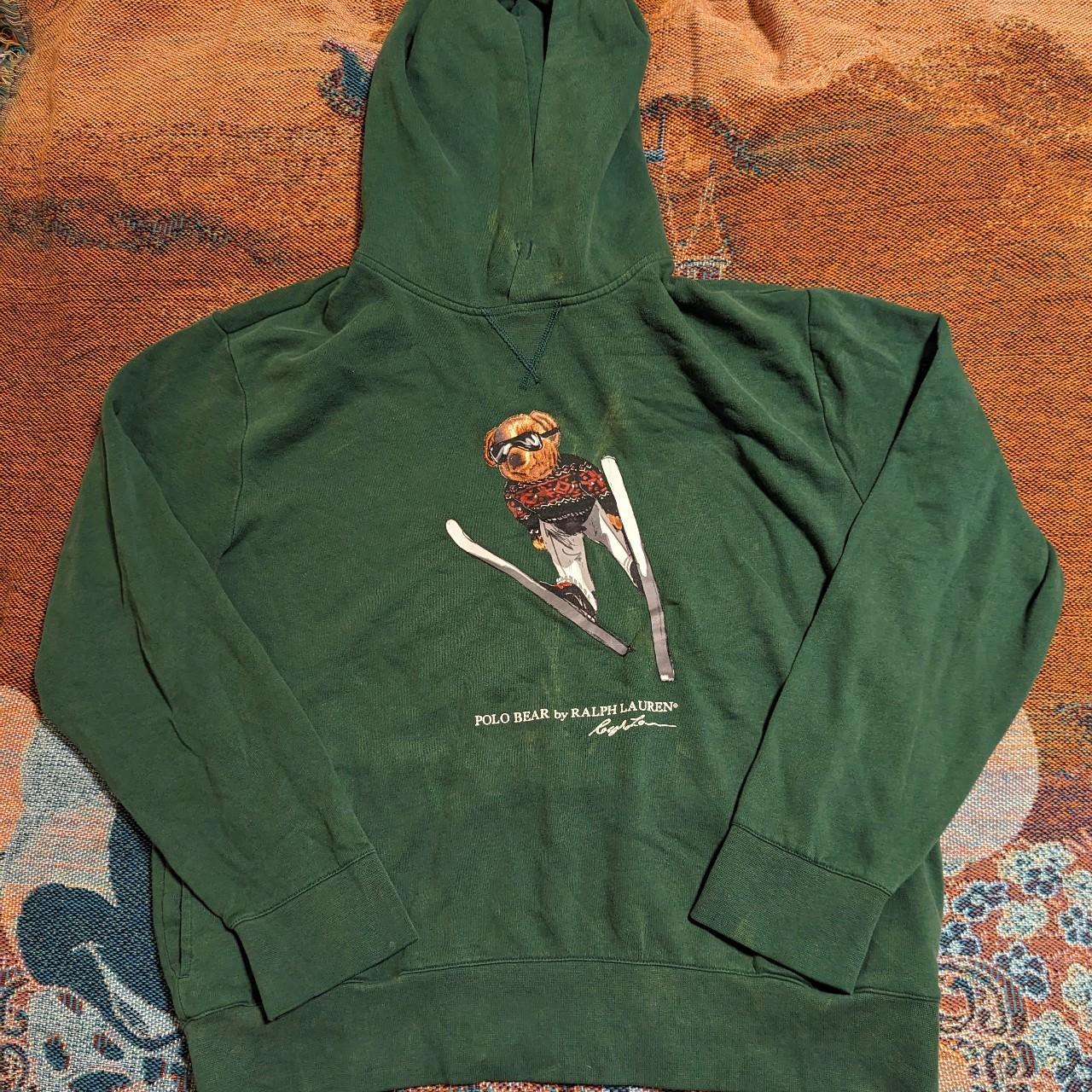 Polo bear outlet hoodie green