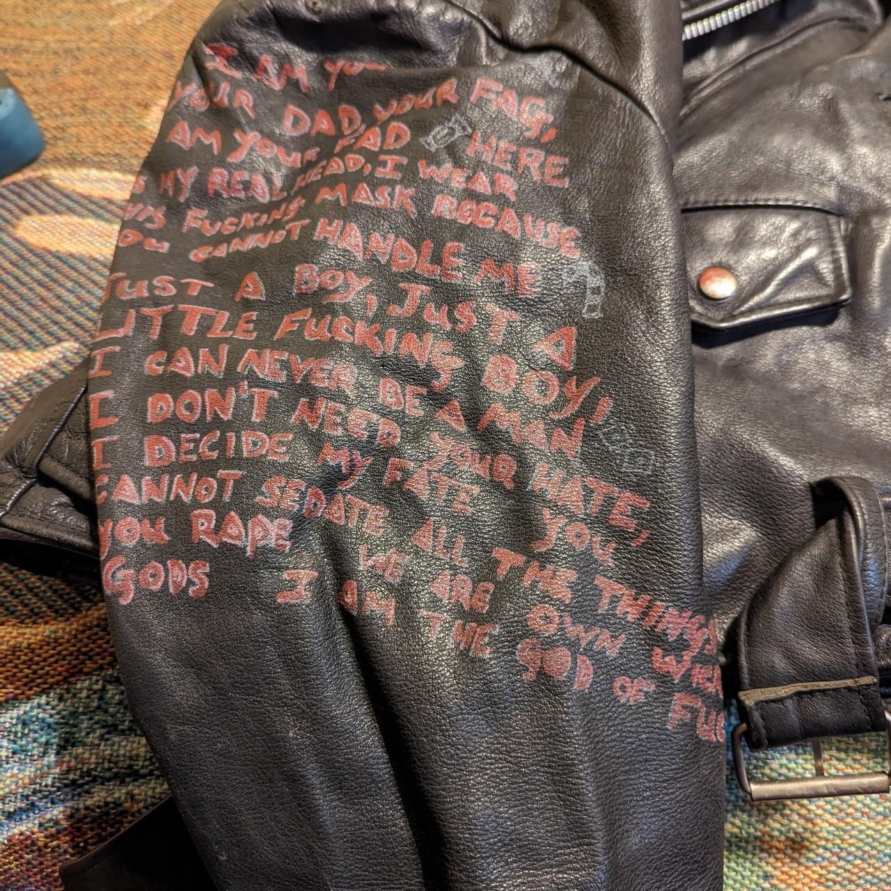 Vintage '90s Marilyn Manson Leather Jacket One Of... - Depop