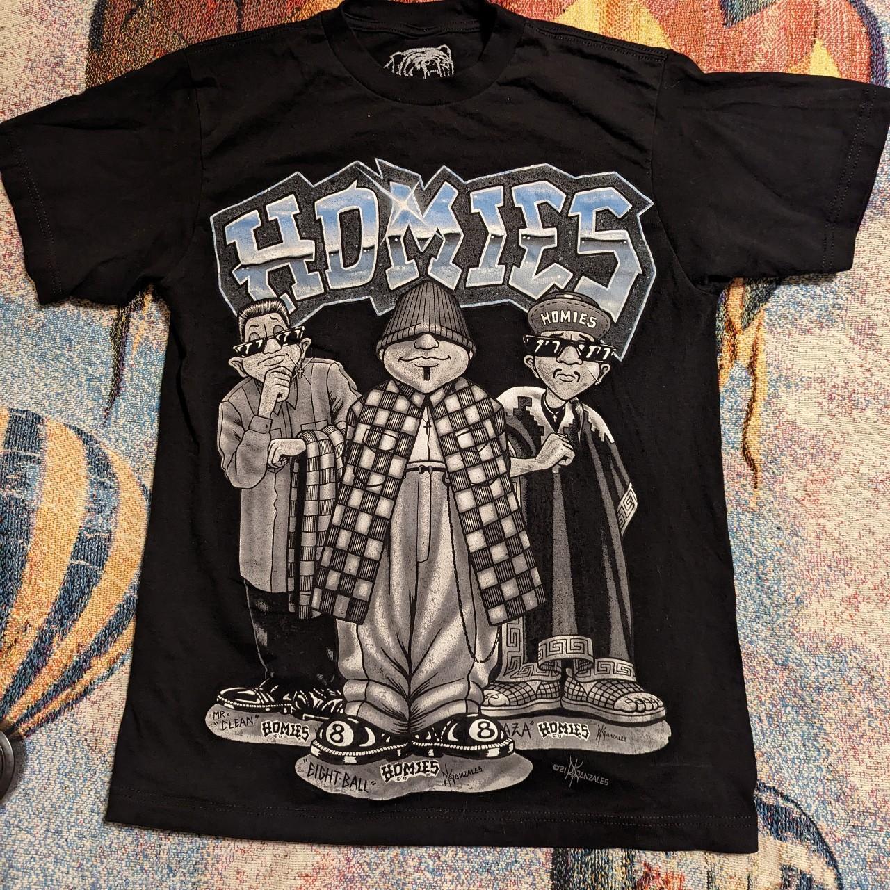 Homies Signature T Shirt Men S M Black 90s Reprint Depop P0