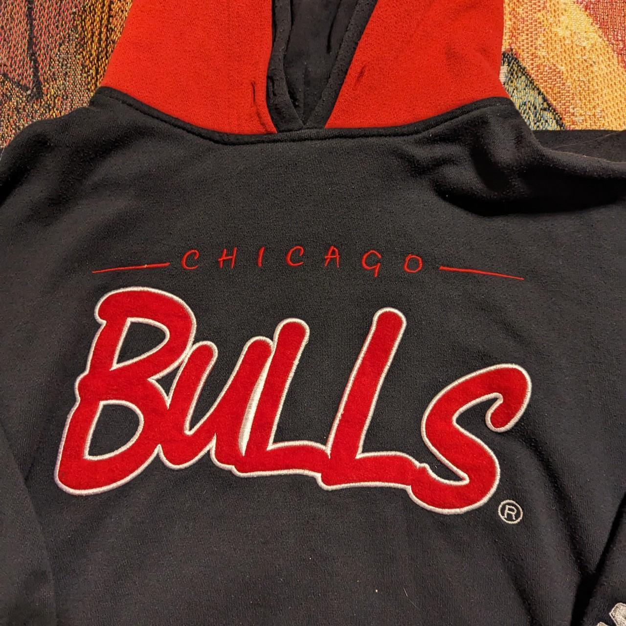 VTG Vintage STARTER Chicago Bulls Felt outlet Script Hoodie Sweatshirt Michael Jordan