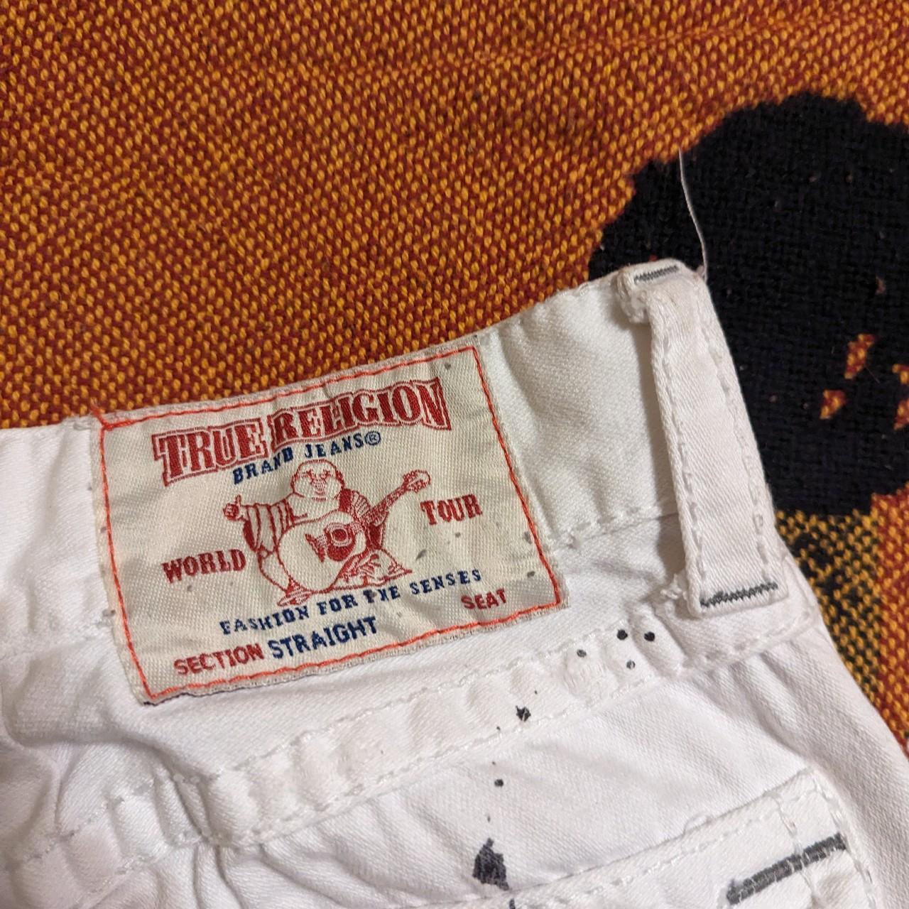Vintage True Religion Jeans 32x27 Paint Splattered | Depop