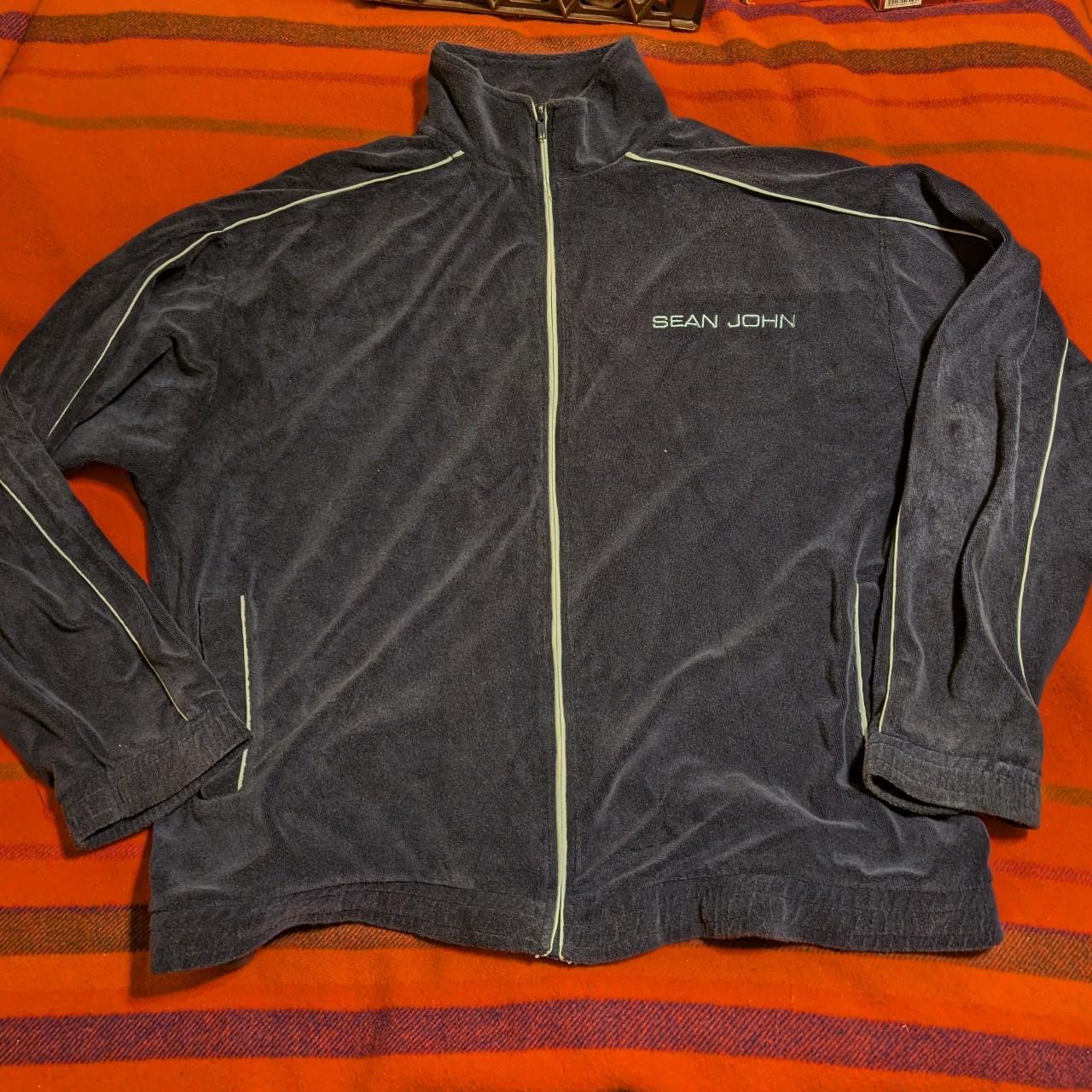 Vintage Y2K Sean John Navy Blue Velour Mens Size - Main Image