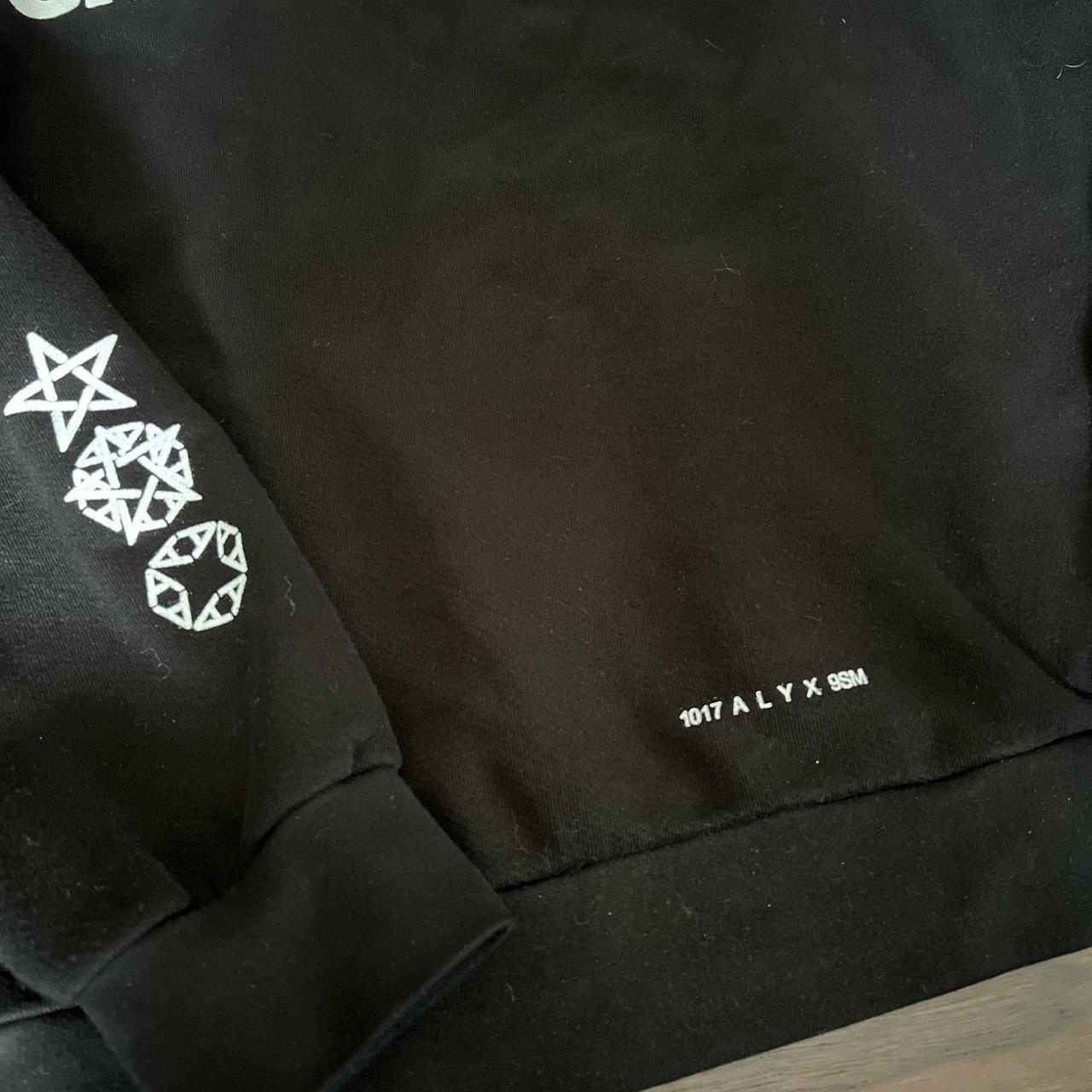 1017 ALYX 9SM Men's Black and White Hoodie | Depop