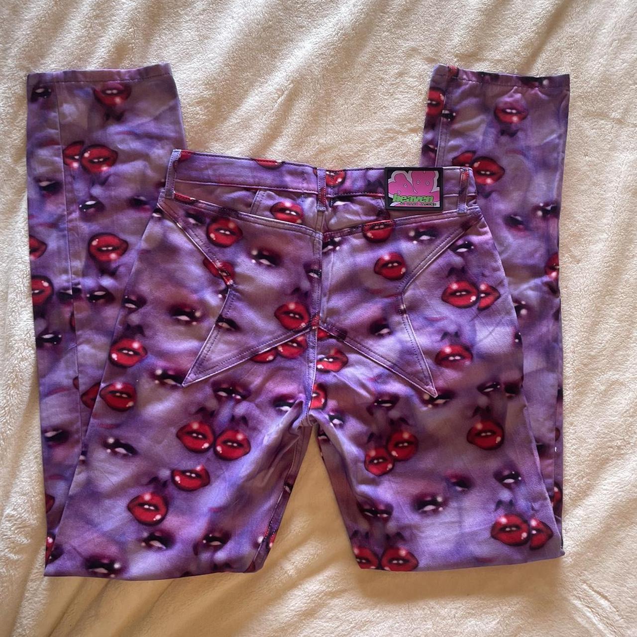 Marc Jacob Heaven purple face star jeans - | Depop