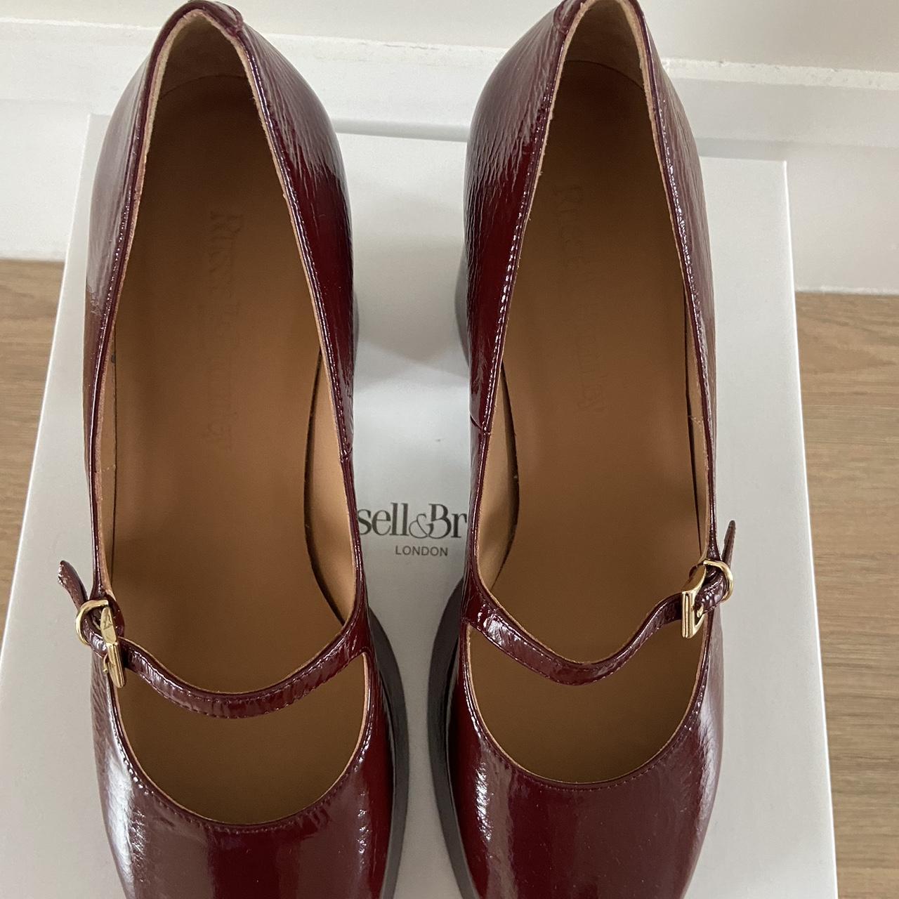 Russell Bromley Leather Mary Jane Burgundy