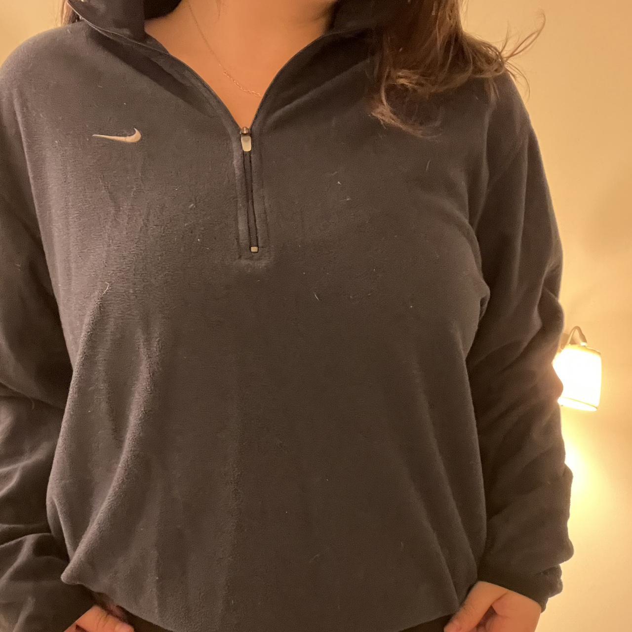 Navy Nike fleece quarter zip Depop
