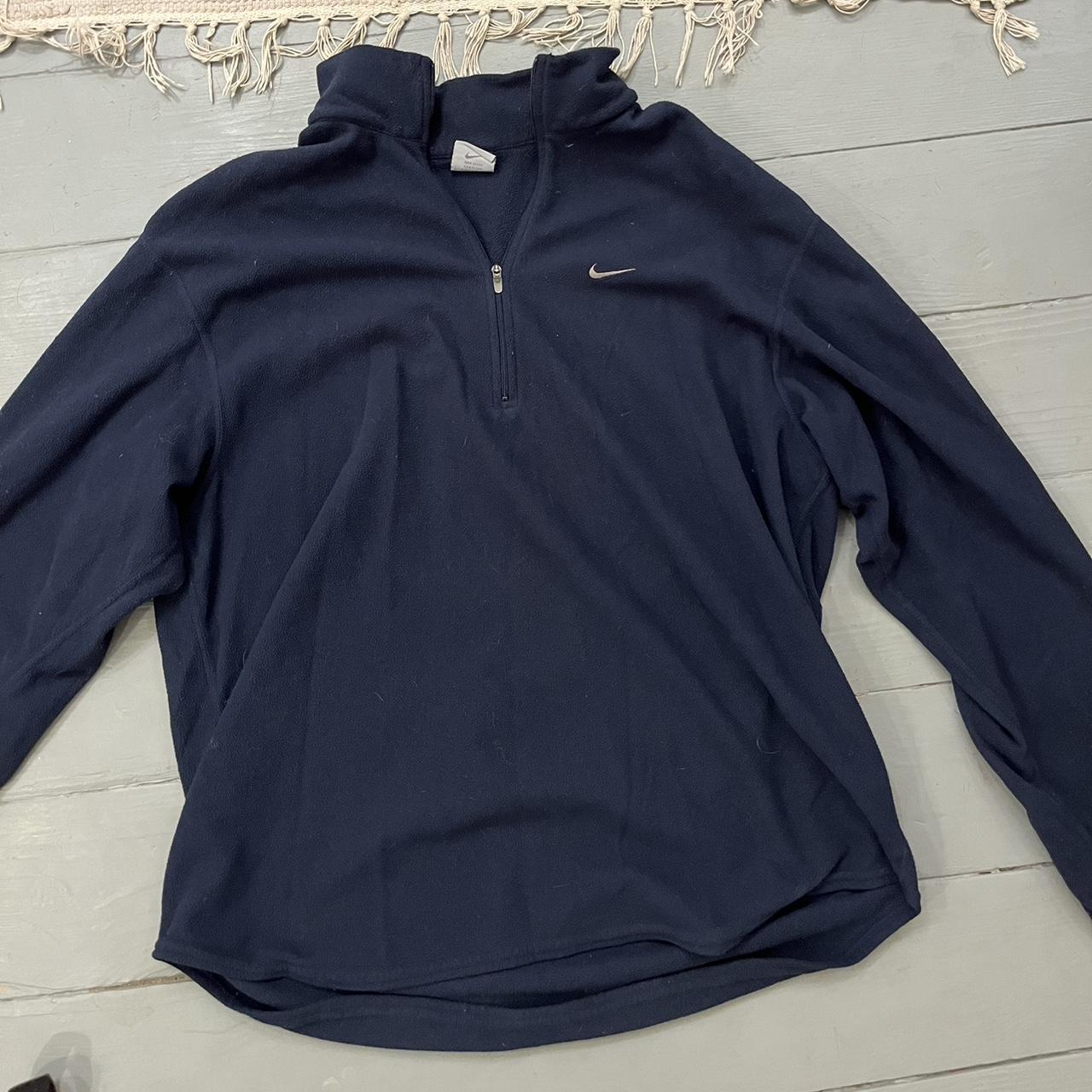 Navy Nike fleece quarter zip Depop