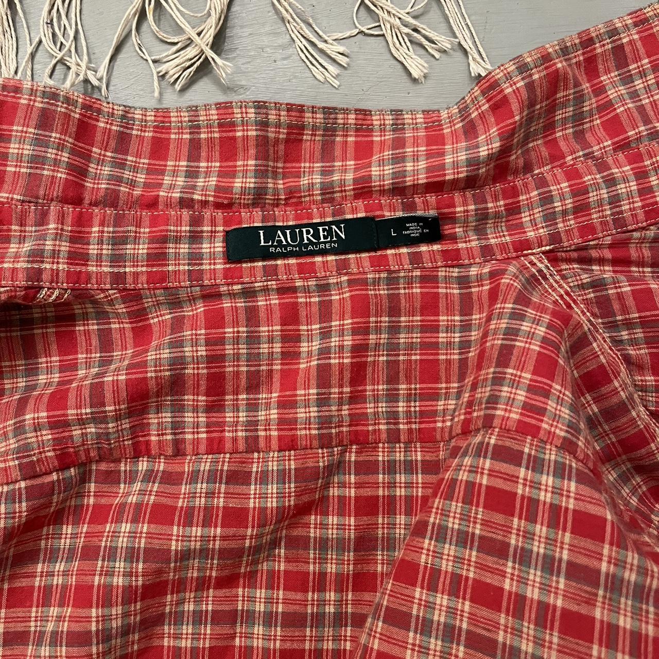 Red Ralph lauren flannel Size large - Depop