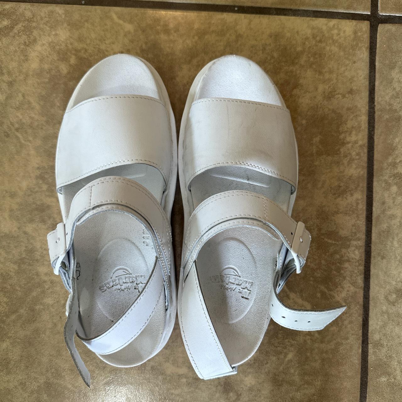 doc marten white voss sandals 🤍 lightly worn womens... Depop