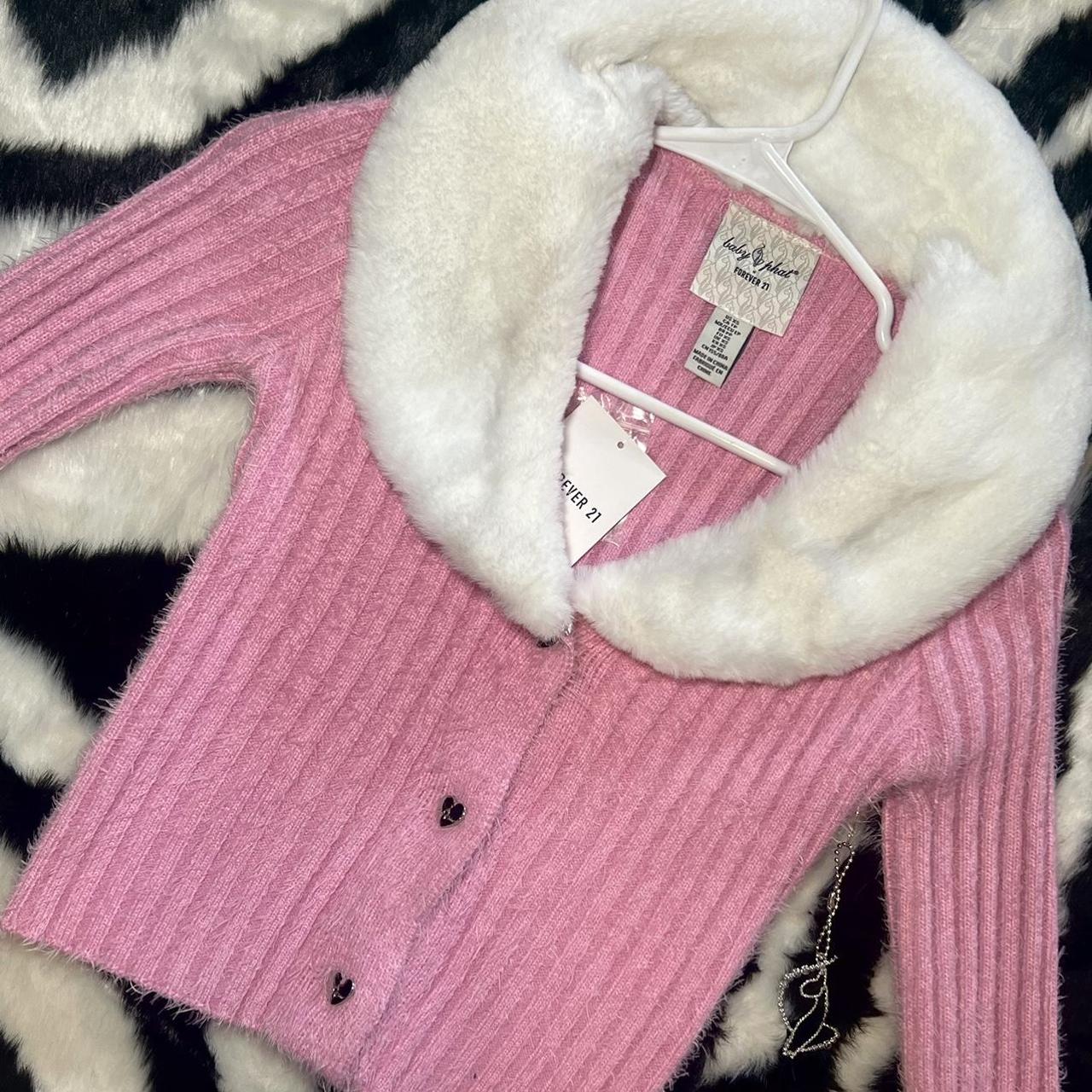 Baby phat fur cropped sweater 🫶🏻💞💘 w tags never worn... - Depop