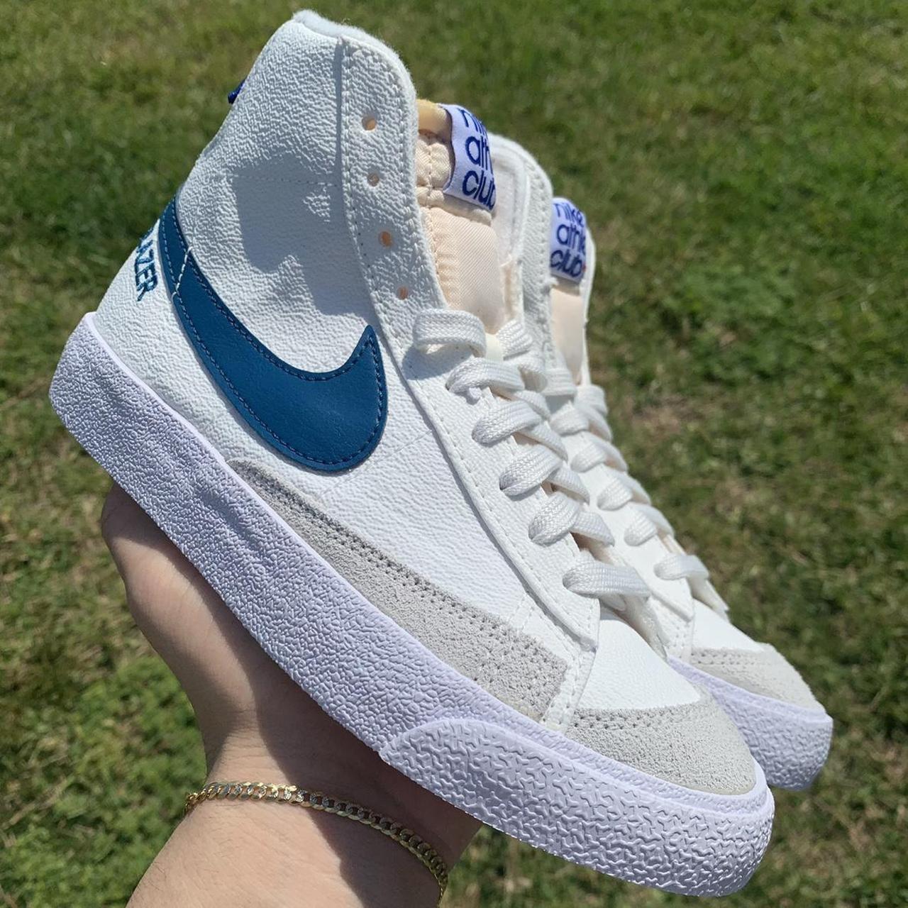 cream nike blazers