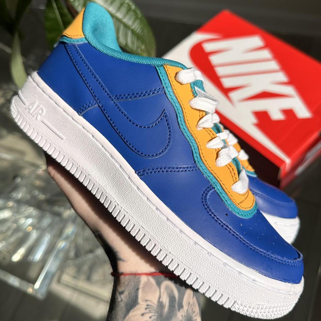 nike-air-force-1-low-double-layer-blue-condition-depop