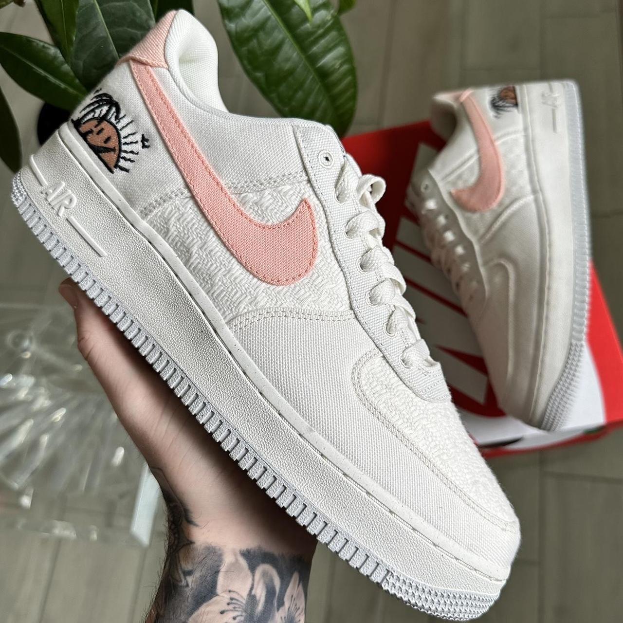 NIKE AIR FORCE 1 LOW WHITE PINK Condition: Brand... - Depop