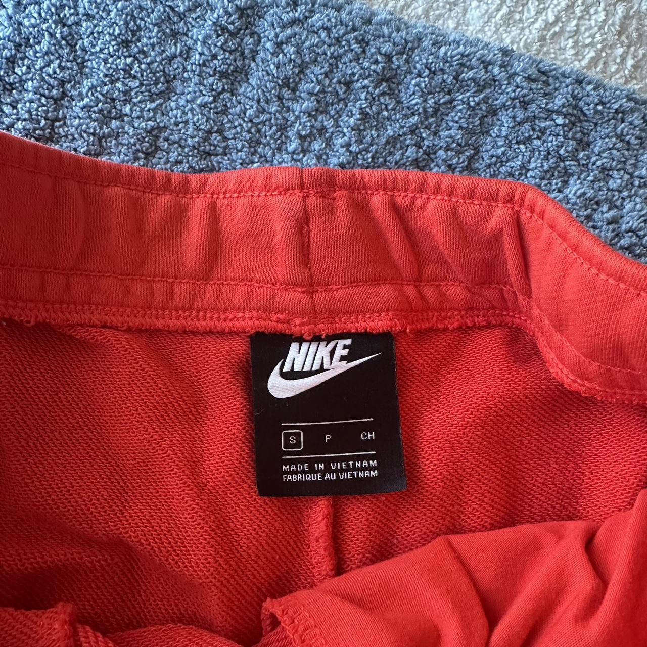 Nike red fleece shorts. Size small! Barely worn,... - Depop