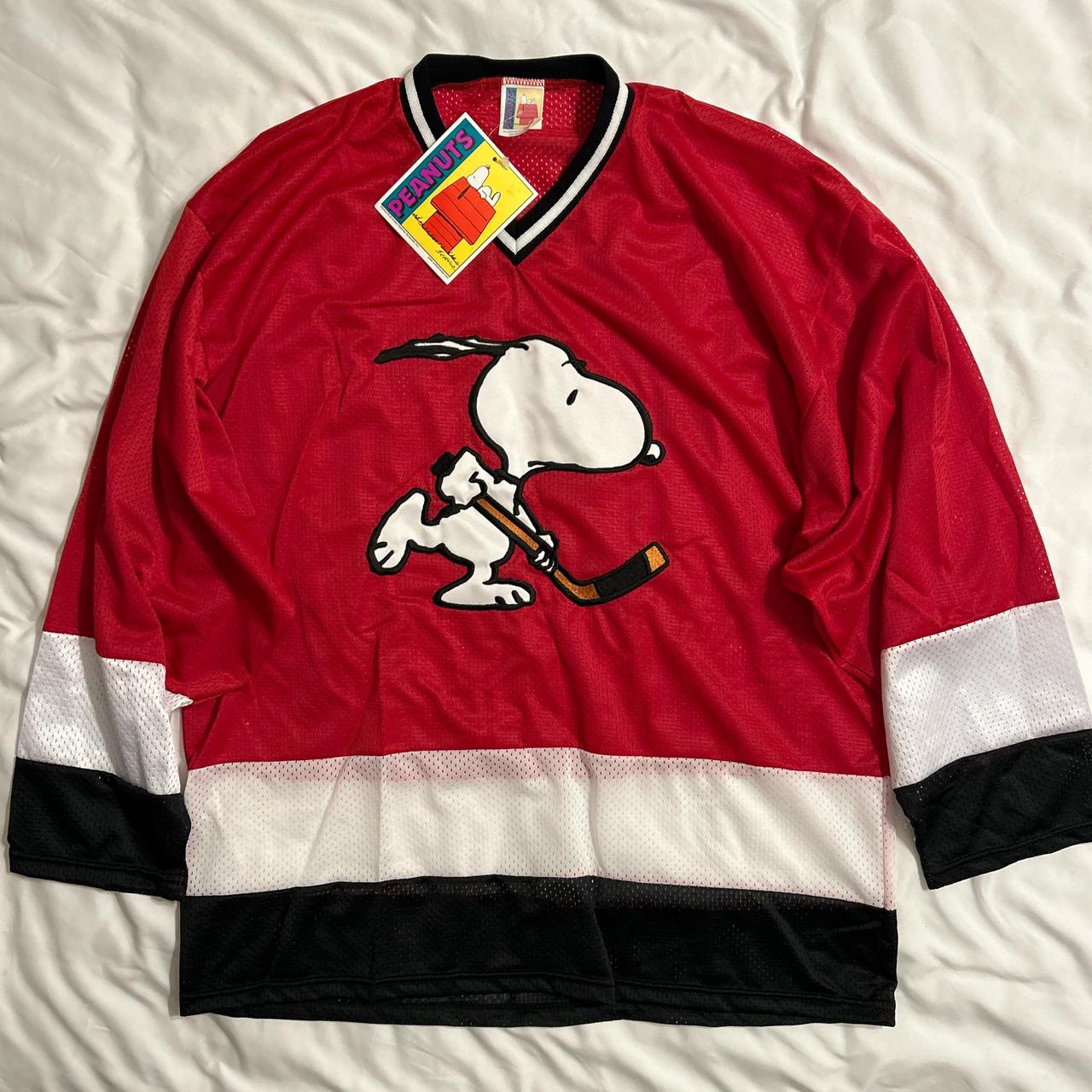 Vintage snoopy peanuts hockey jersey, brand in with... Depop