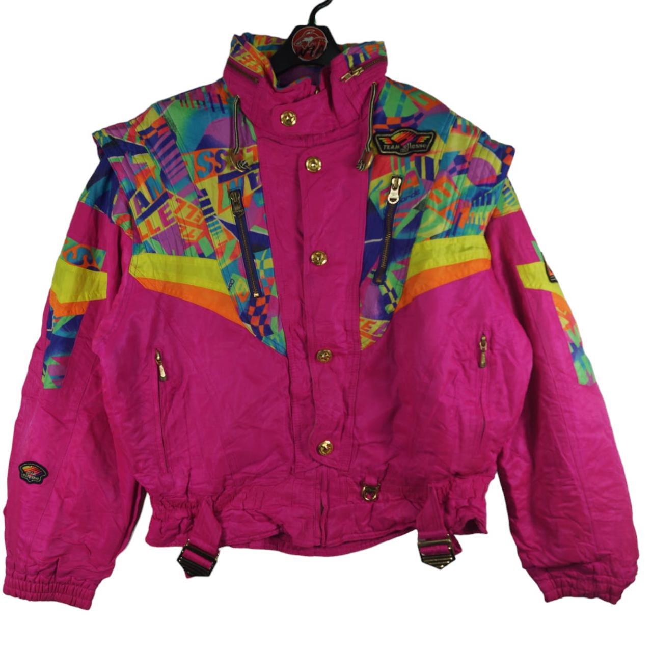 Vintage 90s Ellesse Goldwin Ski Wear Racing Jacket Hoodie