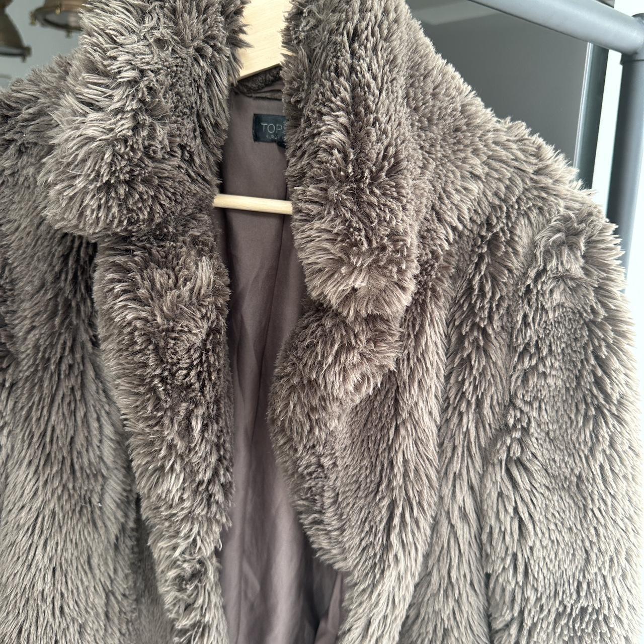 Topshop Women's Brown Coat | Depop