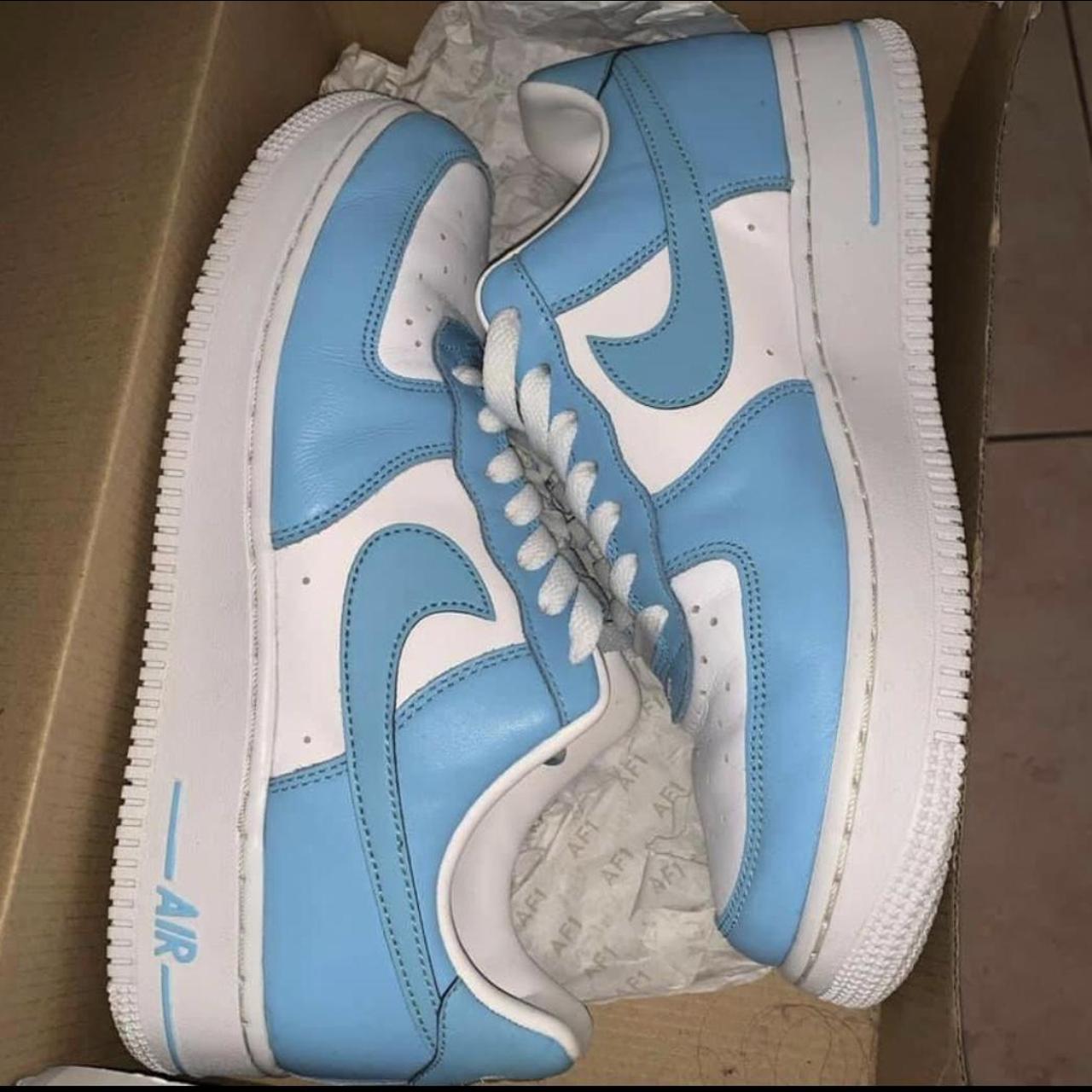 Women's Blue and White Trainers | Depop