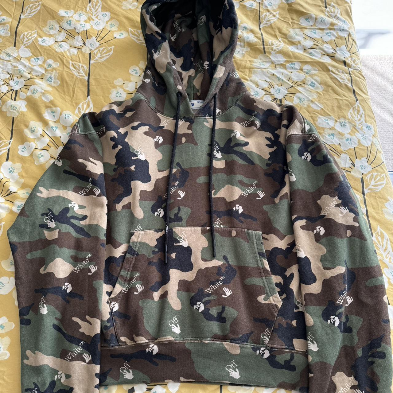 Off white clearance camo sweater