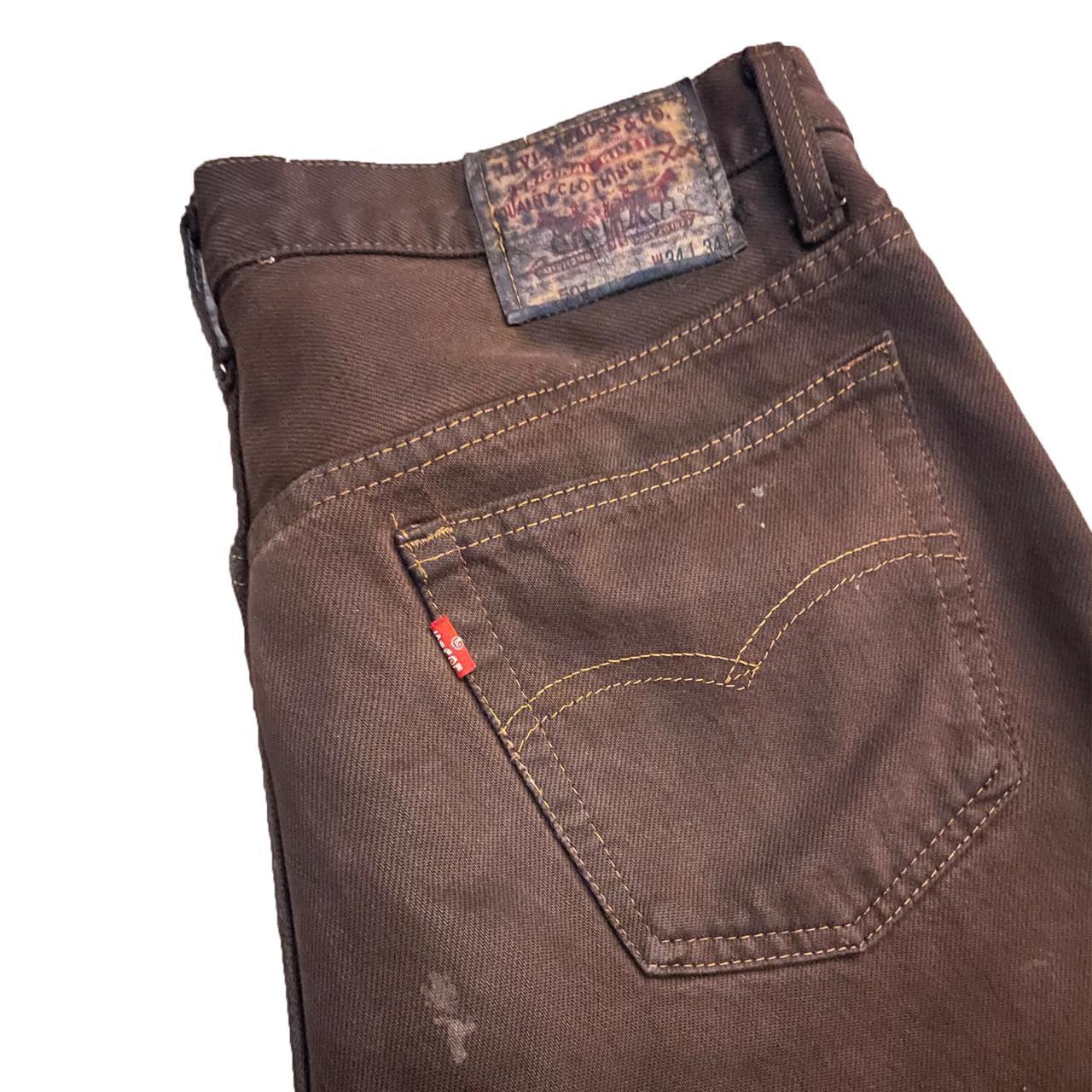 Mens Brown Levi's 501 Jeans W34 L34 Used Condition... - Depop