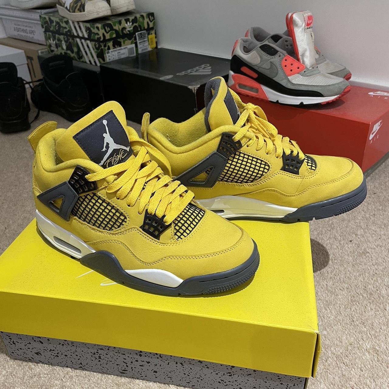 Jordan 4 Lightning size UK 6 in excellent condition,... - Depop