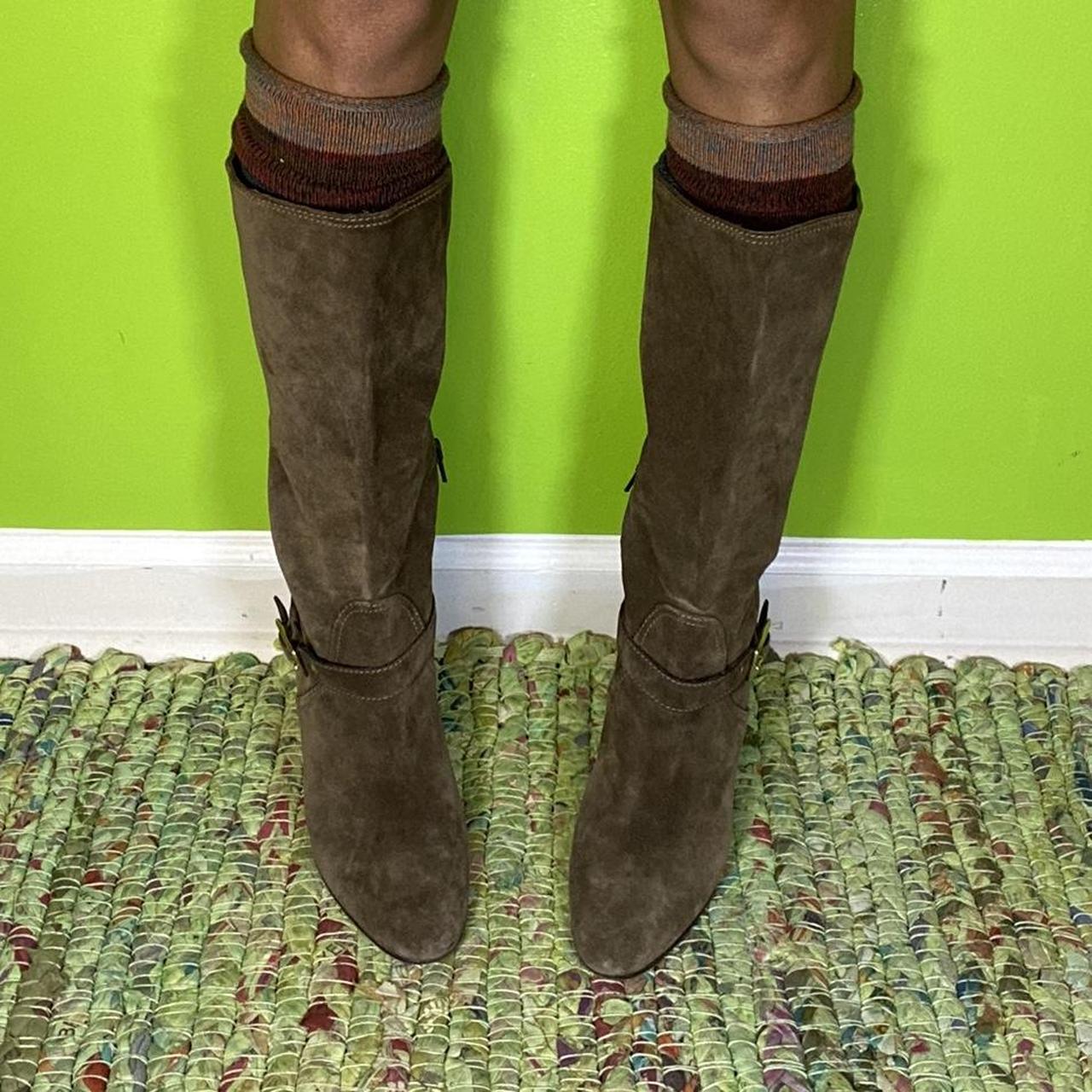 Coach Women's Brown and Gold Boots