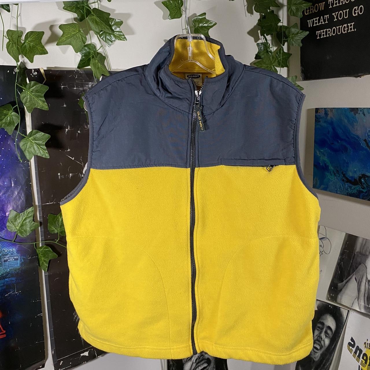 old-navy-men-s-yellow-and-grey-gilet-depop