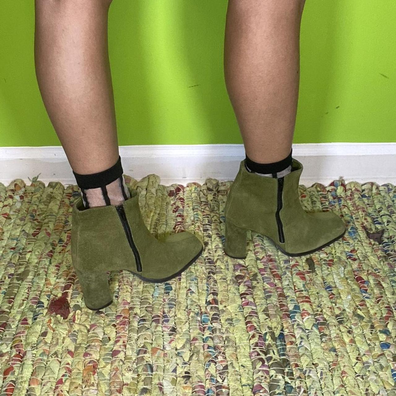 Women’s Green and Black Boots | Depop