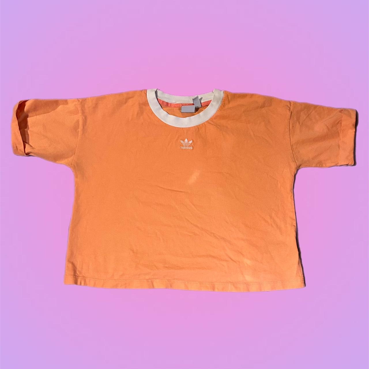 Pink Adidas Cropped T Shirt Its almost peach in