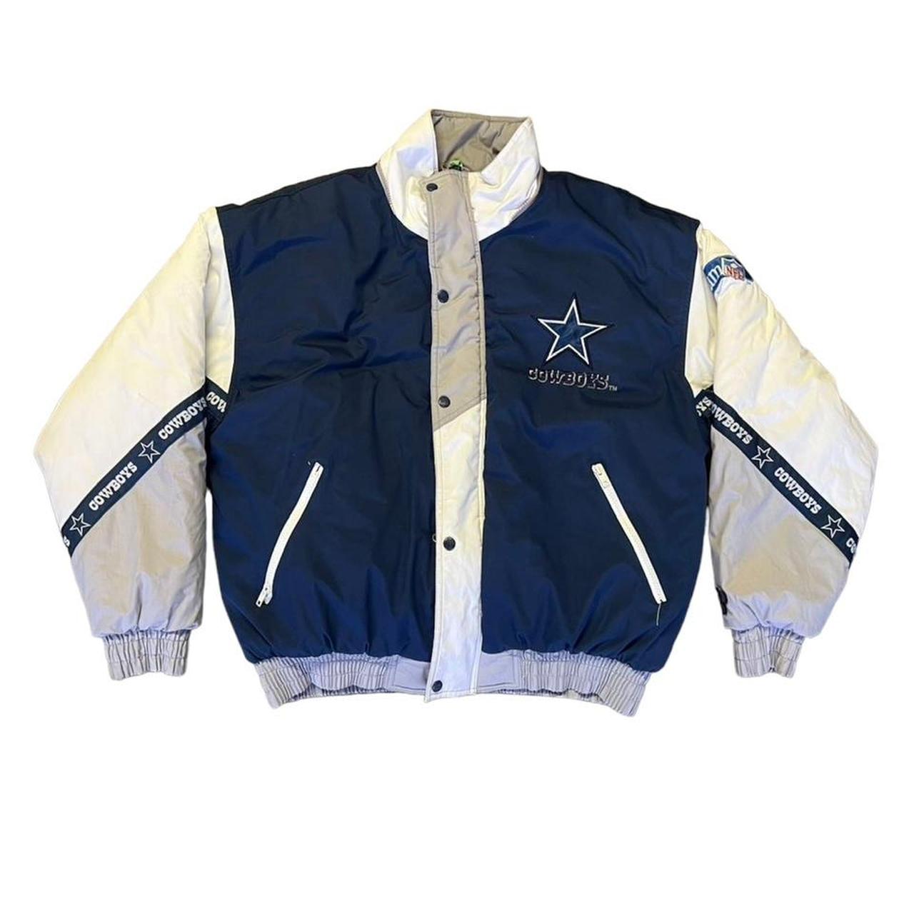 Dallas Cowboys NFL Vintage 90's Leather Mens Bomber Jacket by