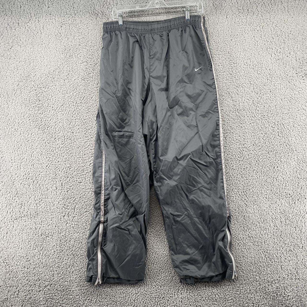 nike nylon track pants nike track pants grey... Depop