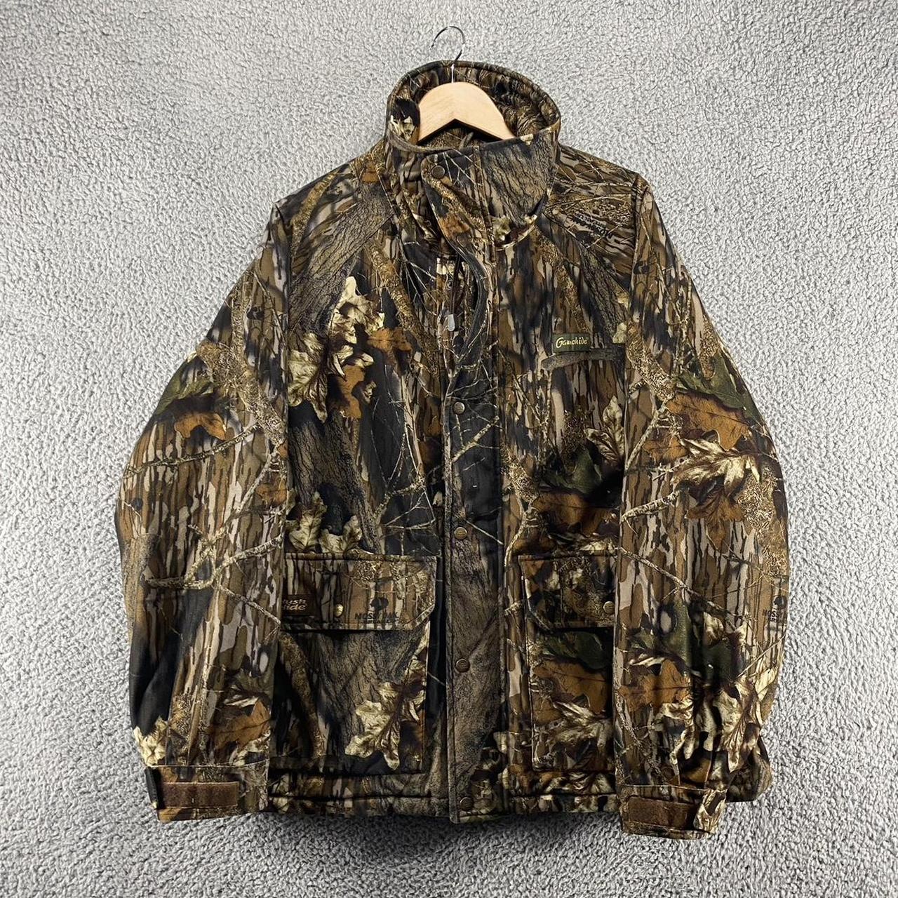 mossy oak camo jacket camo zip up winter puffer - Depop