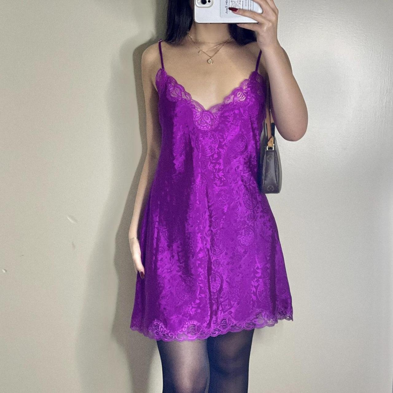 Victoria's Secret, Dresses, Victorias Secret Bra Tops Crossfront Dress In  Purple Medium