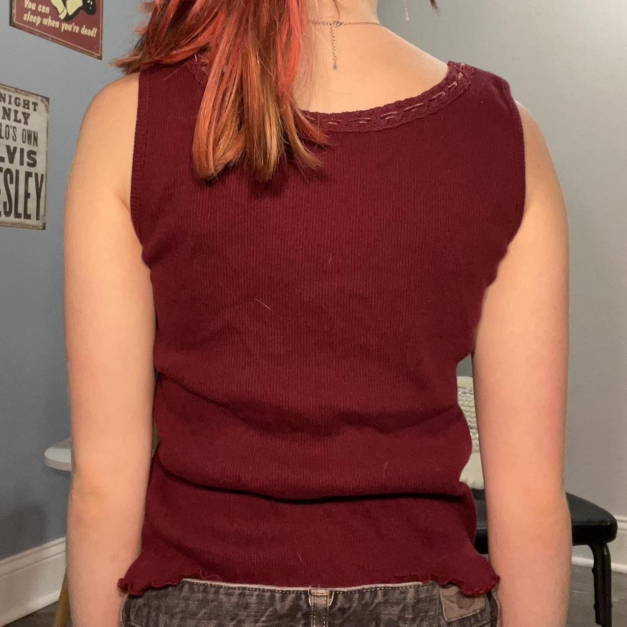 Liz Wear Red Athleisure Zippered Vest Top L/XL - Depop