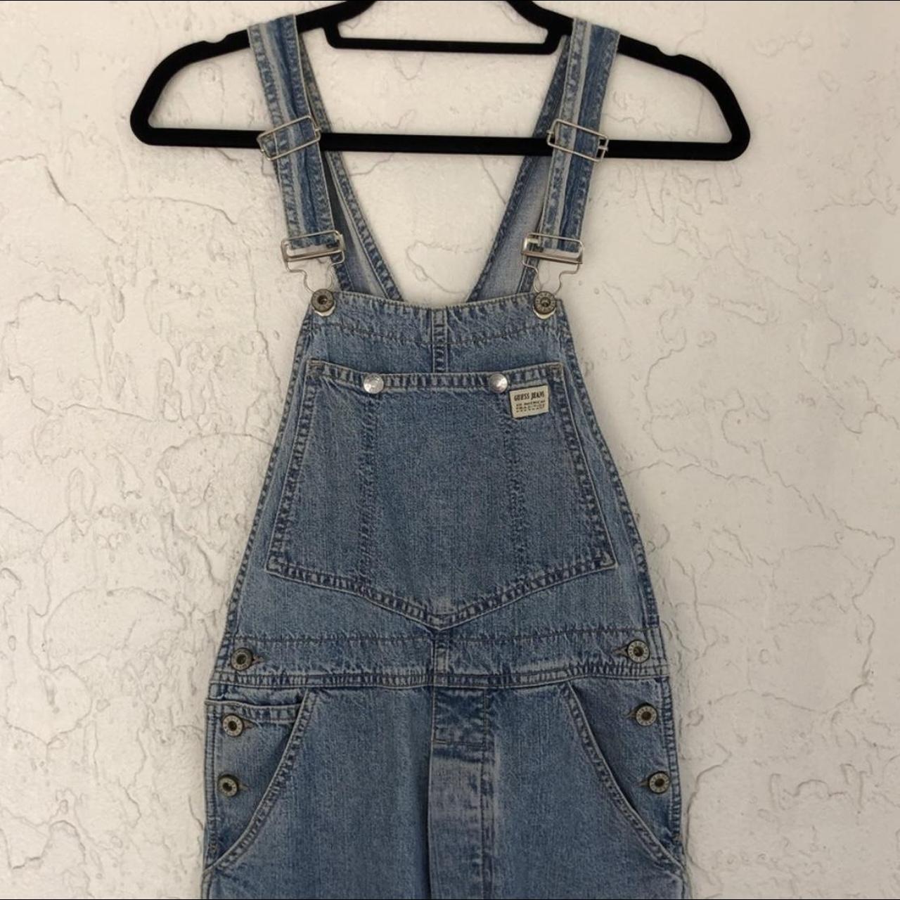 Vintage guess denim overalls!!! One of the cutest... - Depop