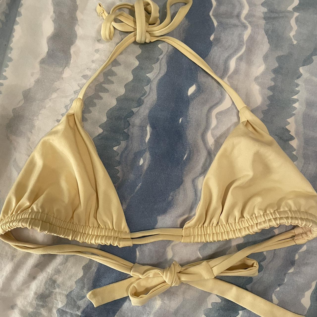 Women S Yellow Bikini And Tankini Tops Depop