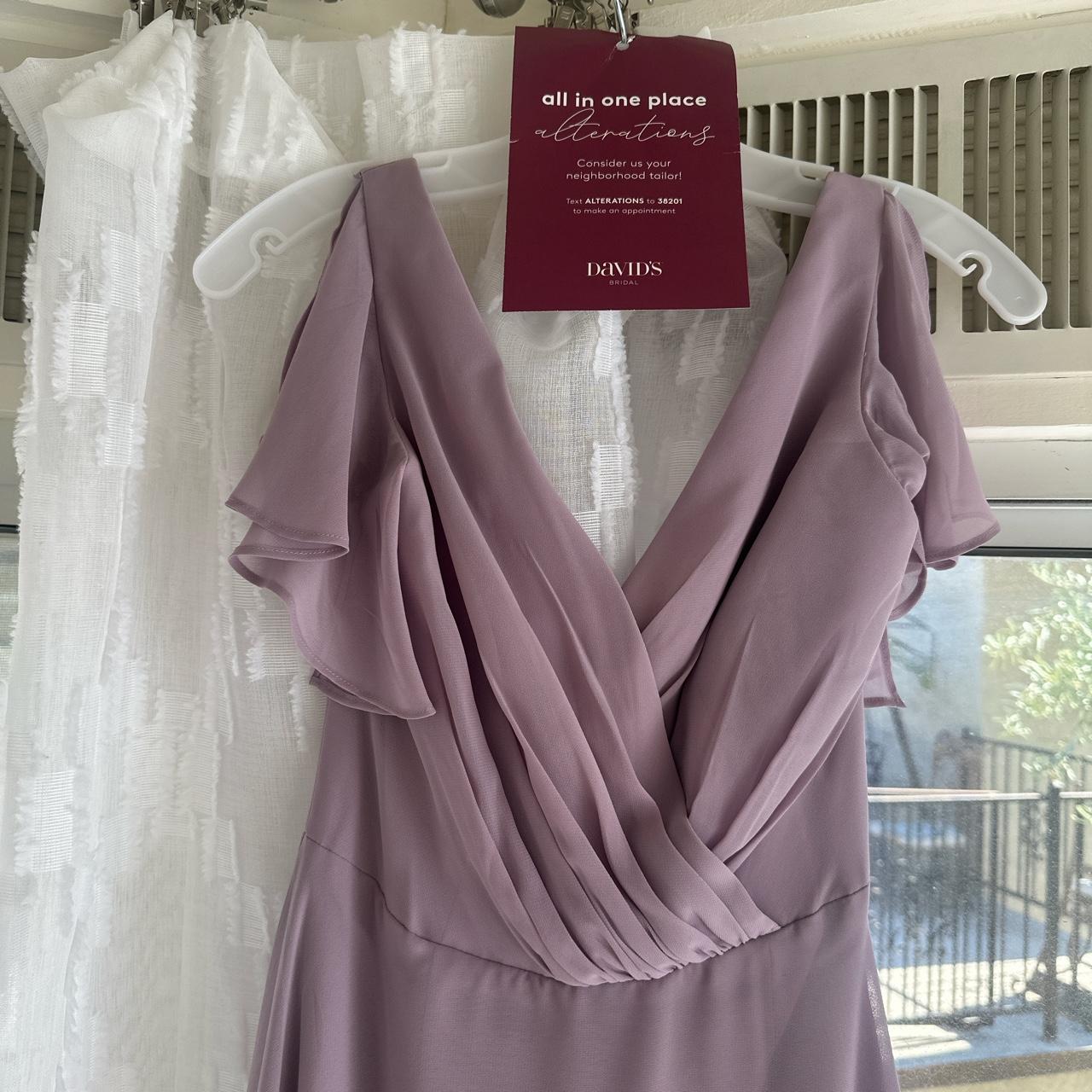 David's bridal store lilac bridesmaid dress