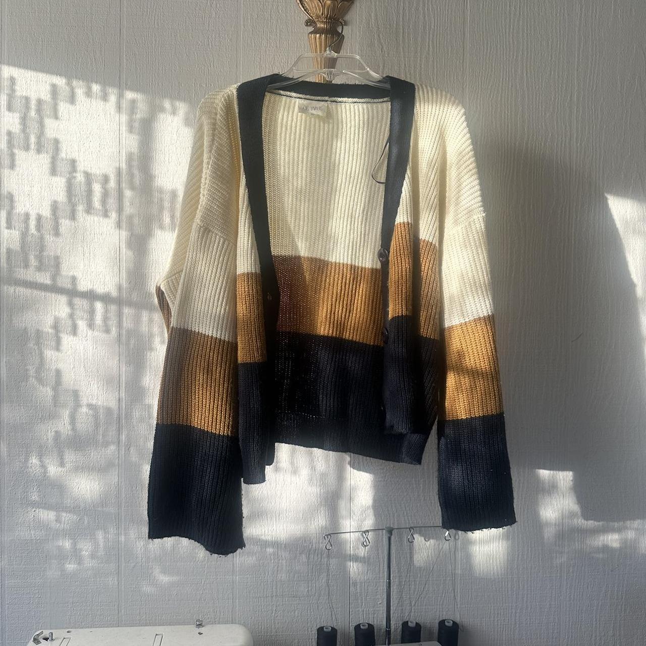 Topshop colorblock outlet cardigan