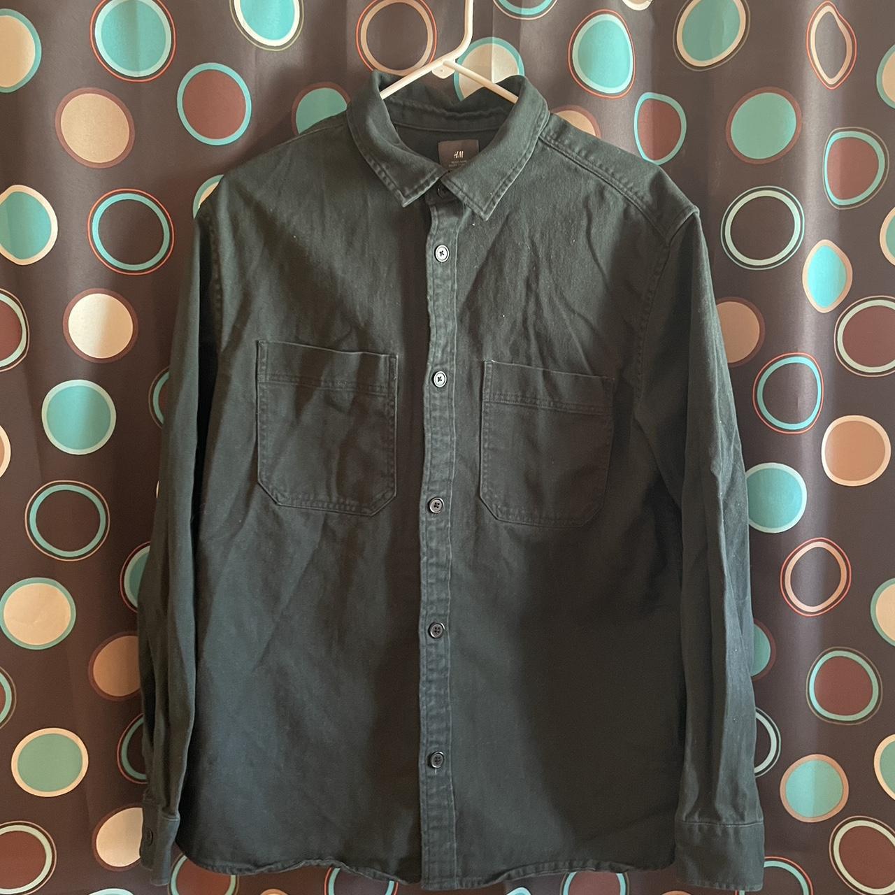 H&M Men's Green Shirt Depop