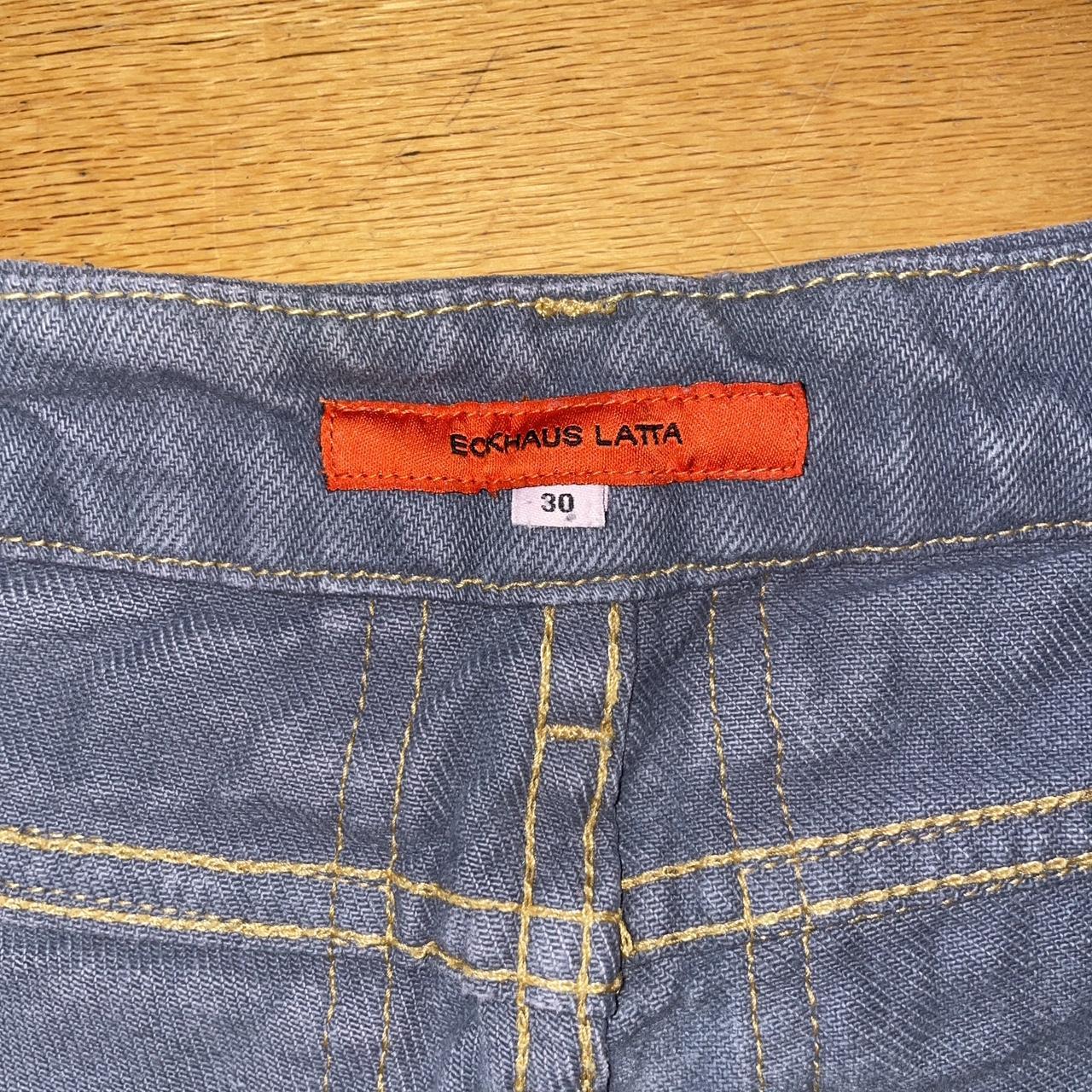 Eckhaus Latta Men's Blue and Red Jeans (4)
