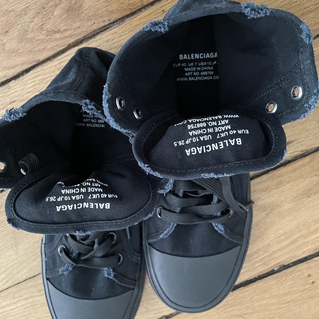 balenciaga paris high top sneakers size 40/ us | Depop