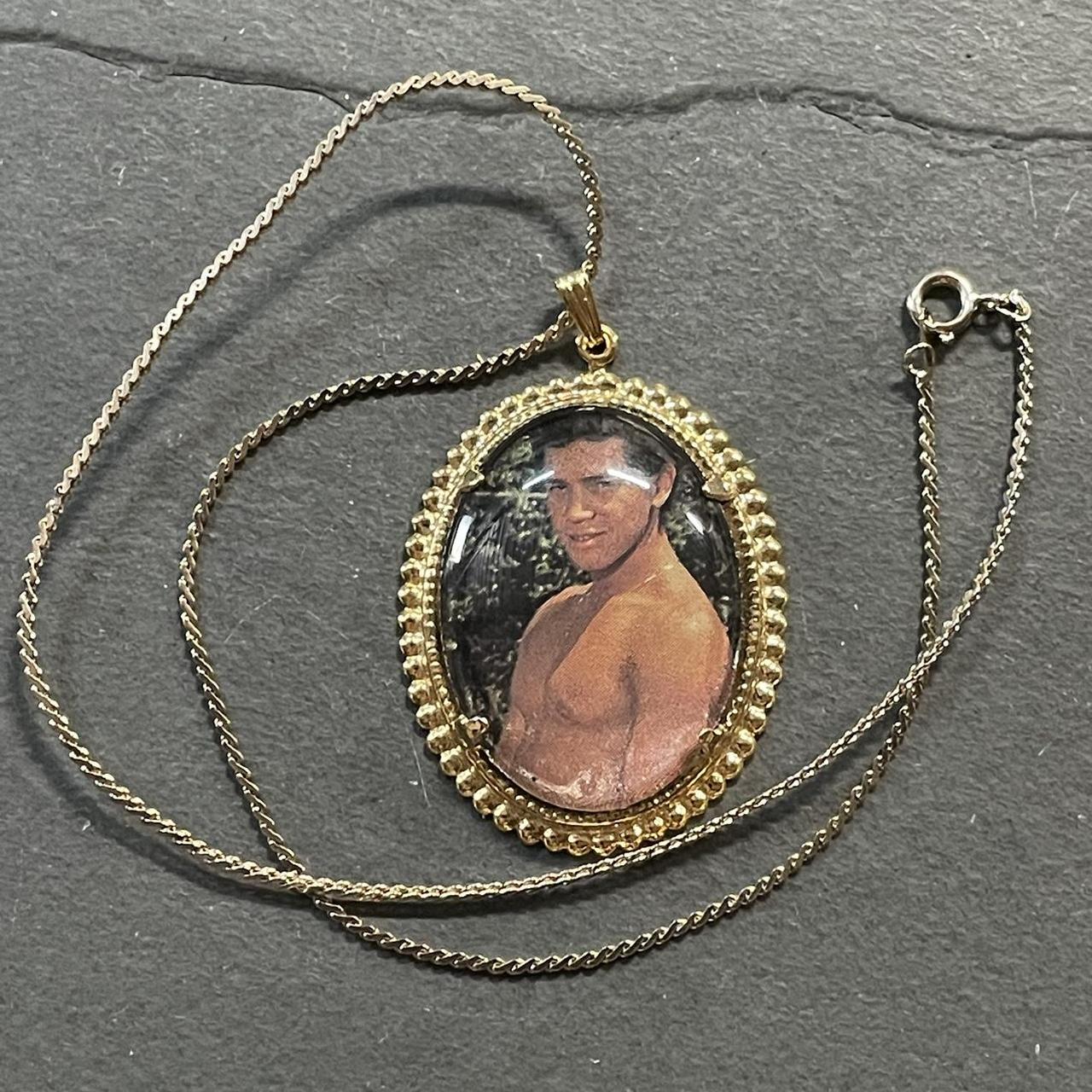 Chain Porn Star - Vintage 80s male porn star necklace. This gold tone... - Depop