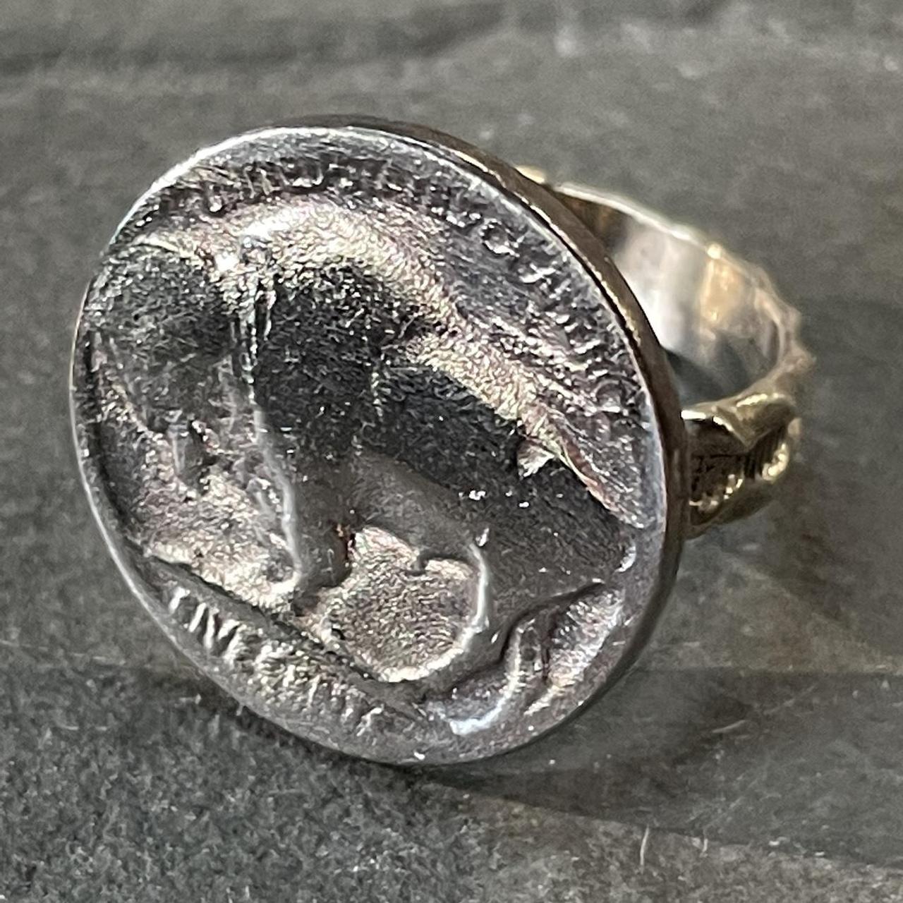 Buffalo nickel coin on sale ring